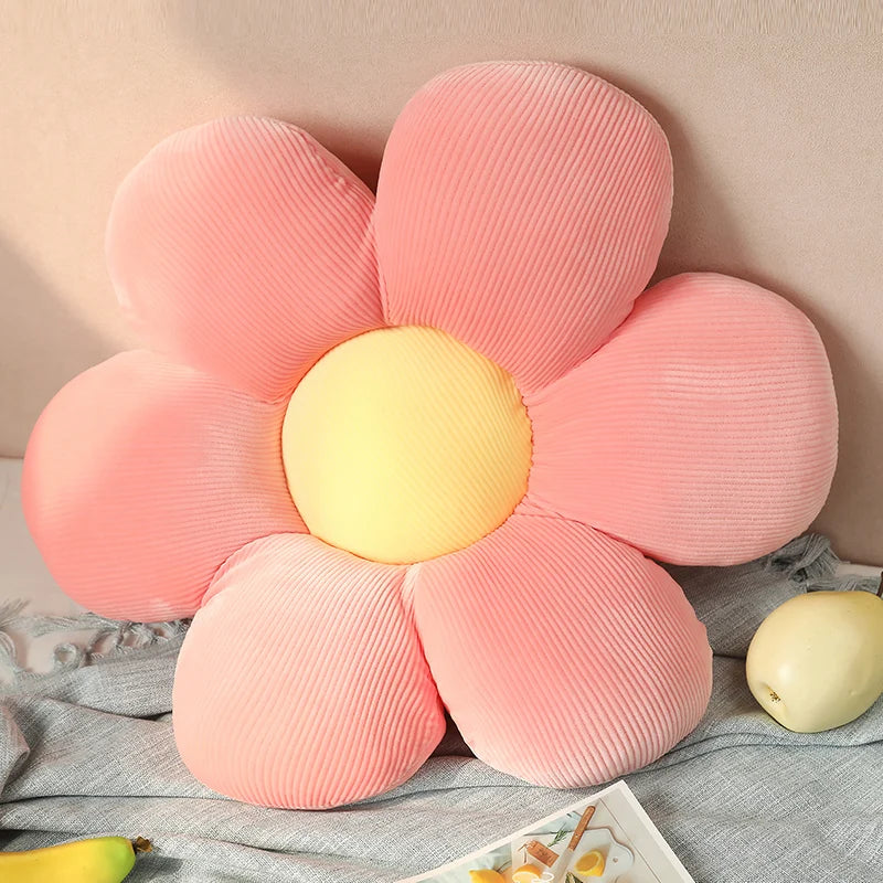 Colorful Flowers Plush Pillow