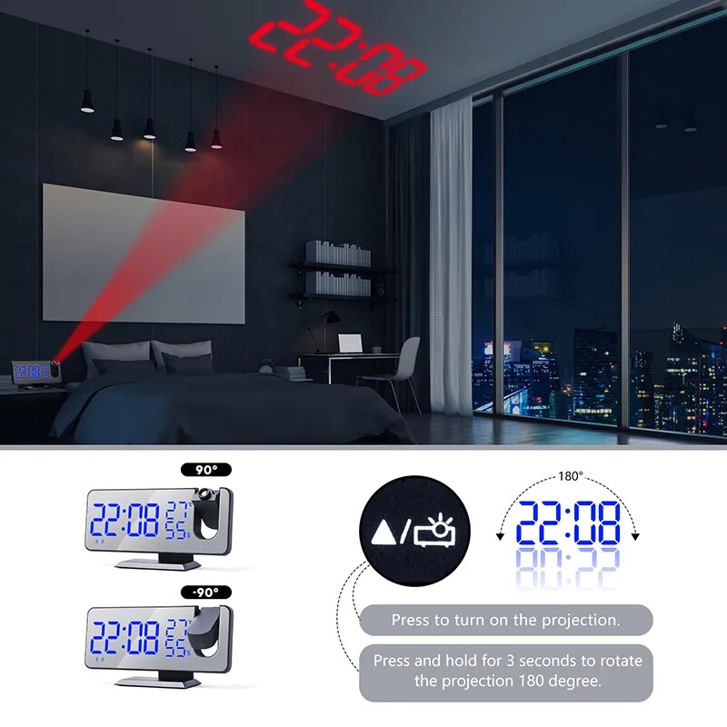 LED Digital Alarm Clock Table Watch